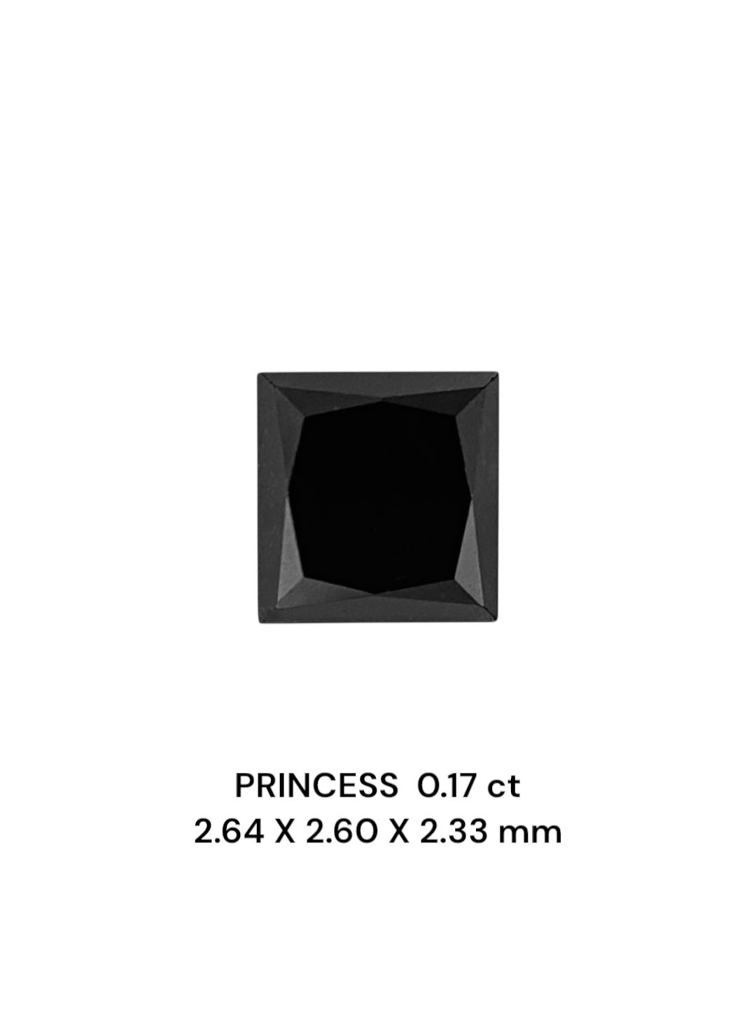 0.17 Carat Princess Diamond Fancy Black VVS2