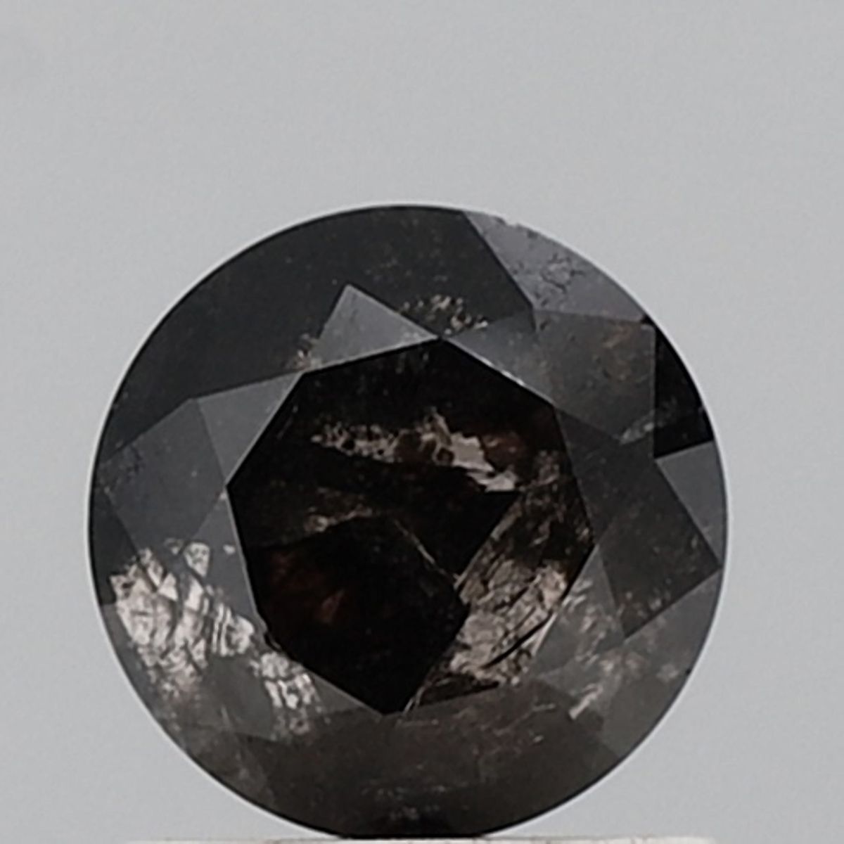 1.12 Carat Round Diamond Salt and Pepper VVS2