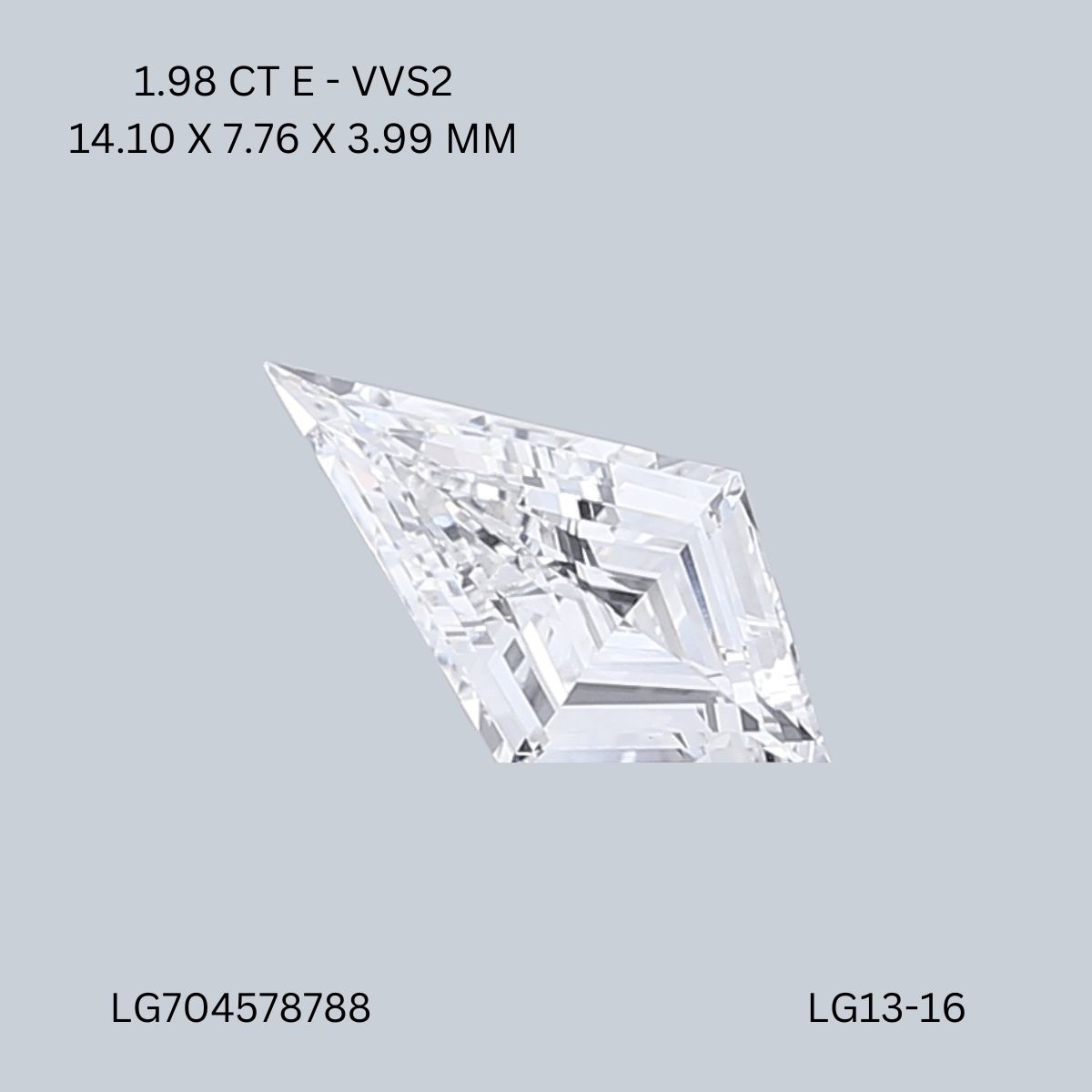 1.98 ct lab-grown Kite Diamond