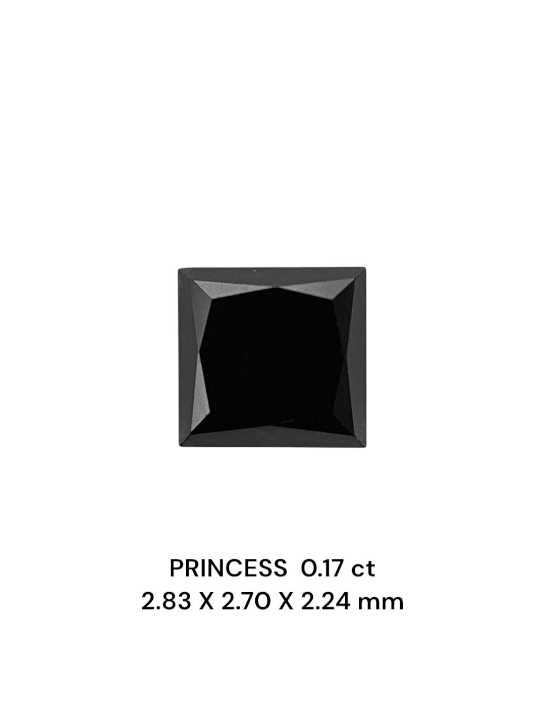 0.17 Carat Princess Diamond Fancy Black VVS2