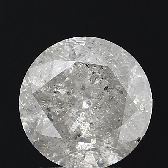 2.04 Carat Round Diamond Salt and Pepper VVS2