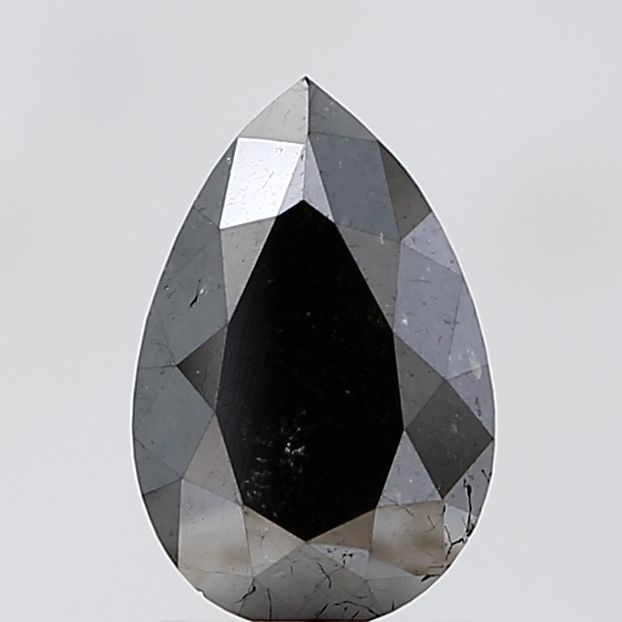1.63 Carat Pear Diamond Fancy Black VS1