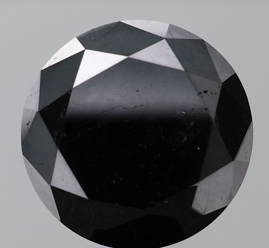 9.62 Carat Round Diamond Fancy Black SI1