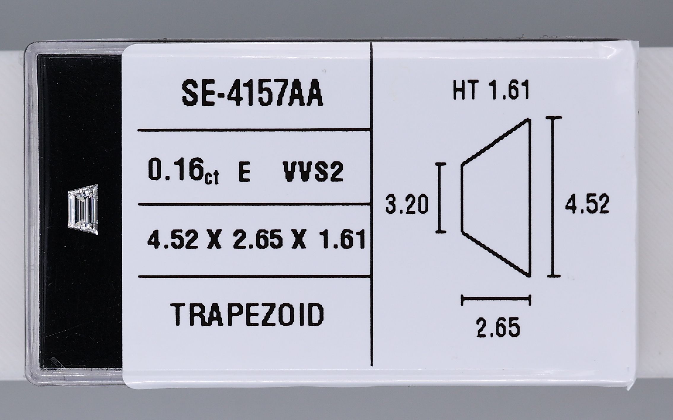 0.16ct Trapezoid E VVS2