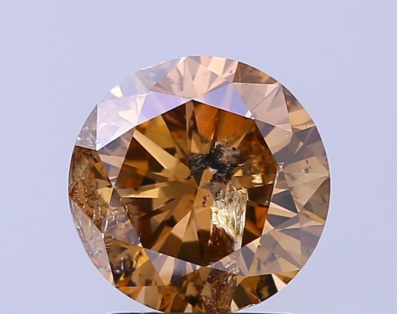 2.21 Carat Round Diamond Fancy Brown I1