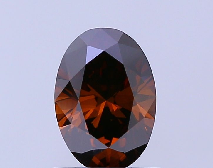 1.06 Carat Oval Diamond Fancy Reddish Brown VVS2