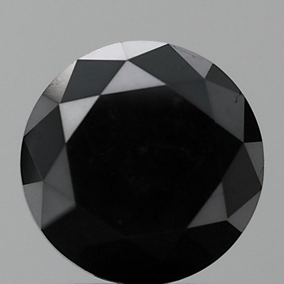 0.81 Carat Round Diamond Fancy Black VVS2