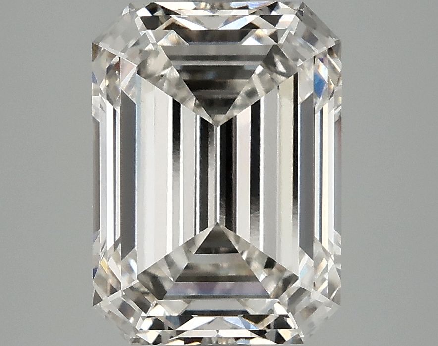 3.84 ct. emerald Four Prong Ring in 10kt yellow gold diamond image