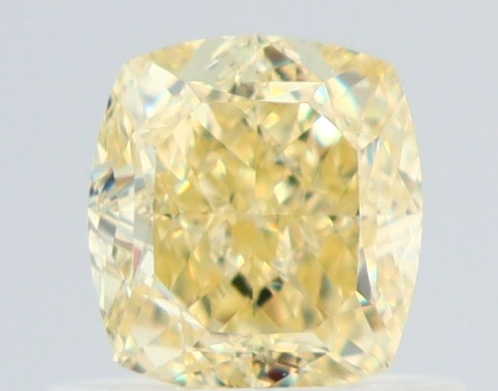 0.73 Carat Cushion brilliant Diamond Fancy Yellow VVS1
