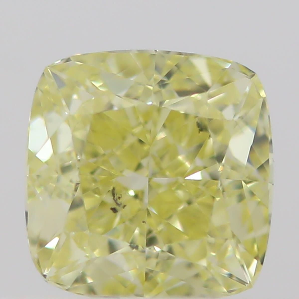 0.5 Carat Cushion brilliant Diamond Fancy  Yellow SI1
