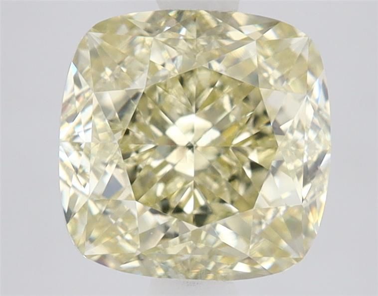 3.69 Carat Cushion brilliant Diamond Fancy Light Yellow VS2