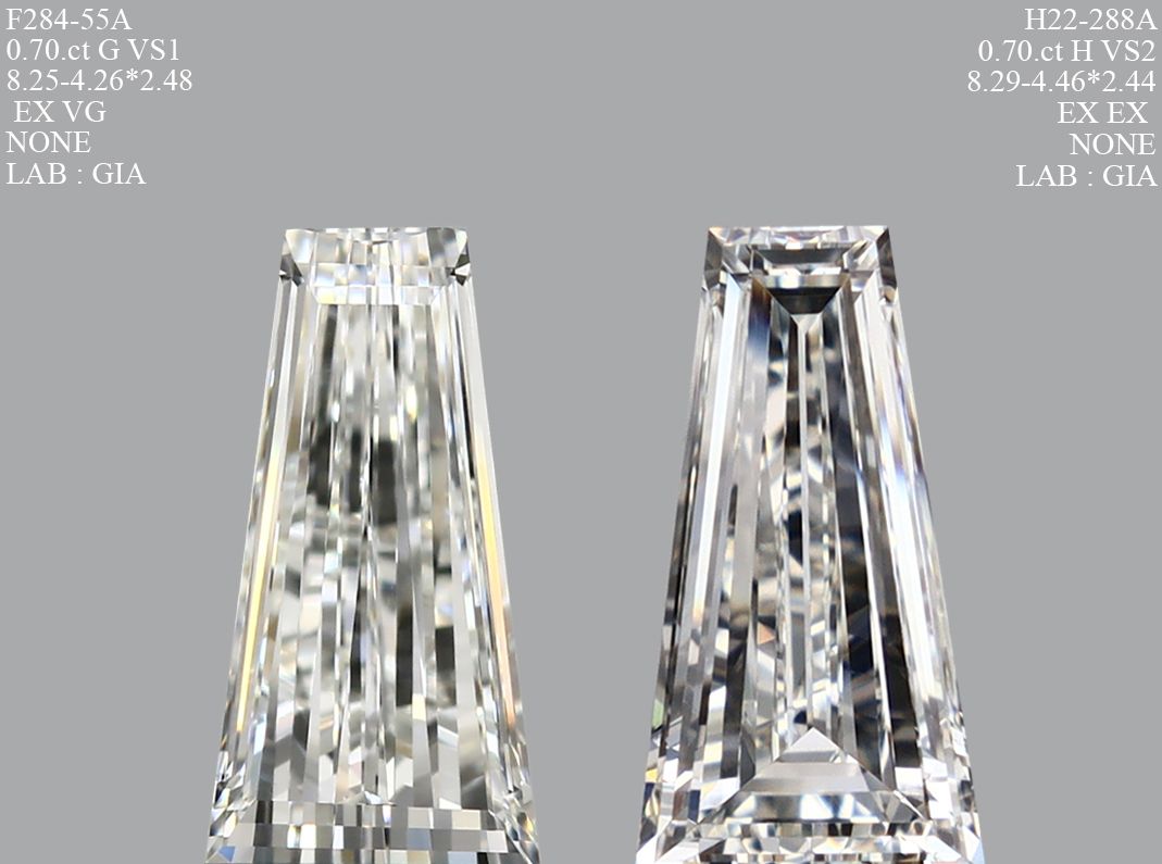 0.7 ct Tapered baguette Diamond