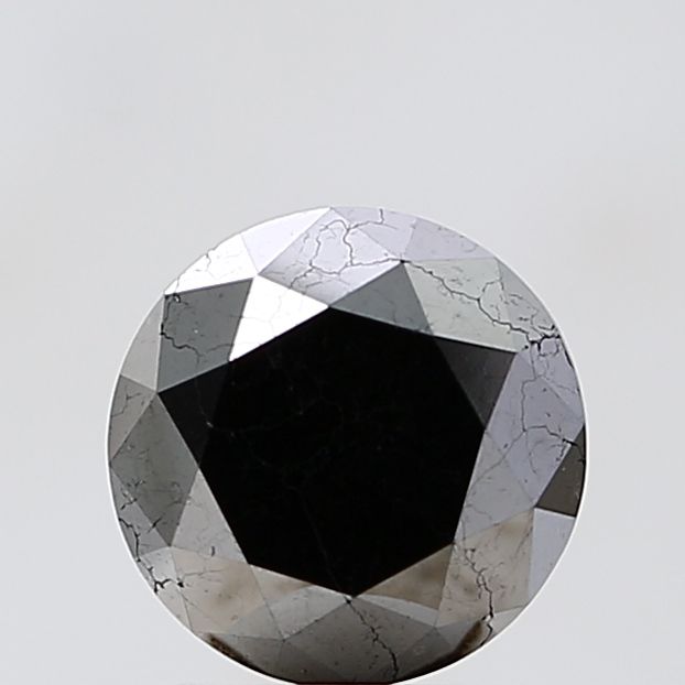 2.42 Carat Round Diamond Fancy Black VS2