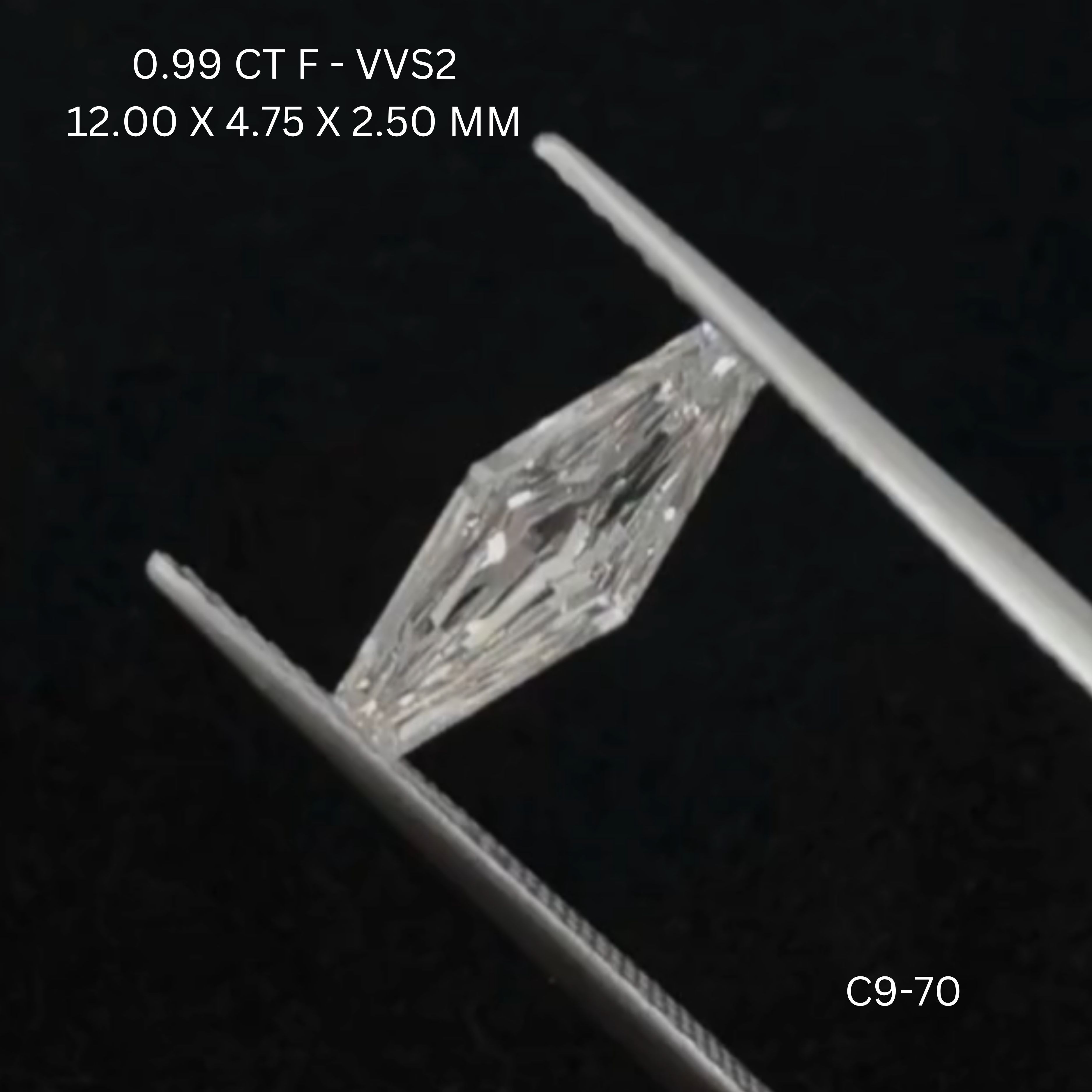 0.99ct Shield F VVS2