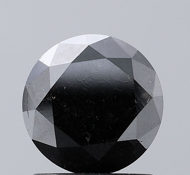 1.66 Carat Round Diamond Black VVS2
