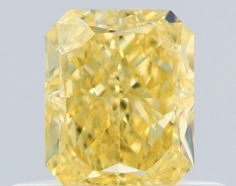 0.51 Carat Radiant Diamond Fancy Intense Yellow VS1