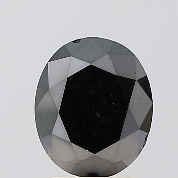 2.24 Carat Oval Diamond Fancy Black VVS2