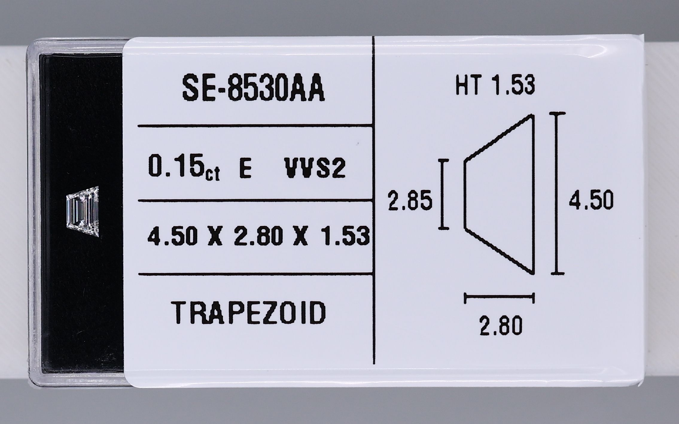 0.15ct Trapezoid E VVS2