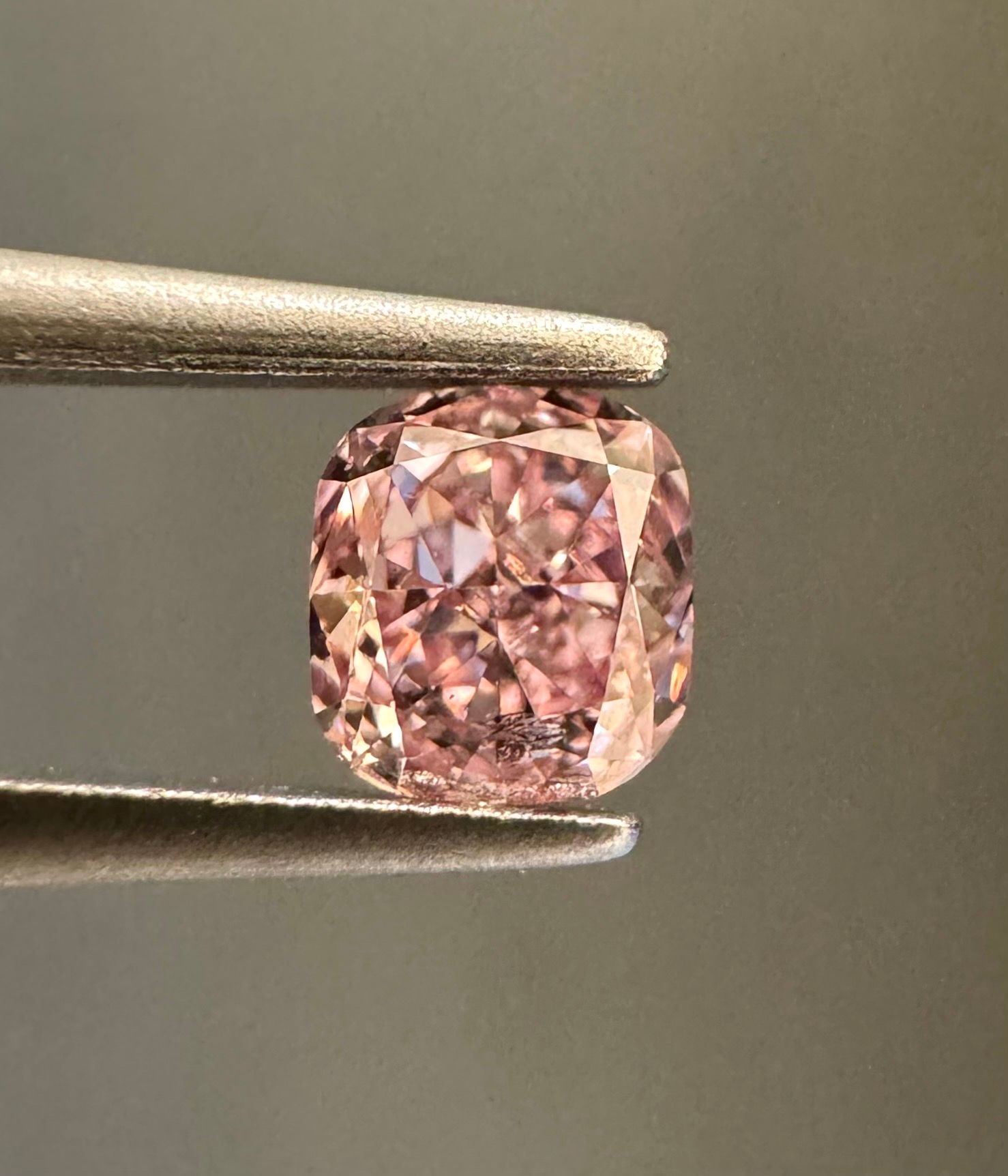 0.15 Carat Cushion modified Diamond Fancy Intense Pink 