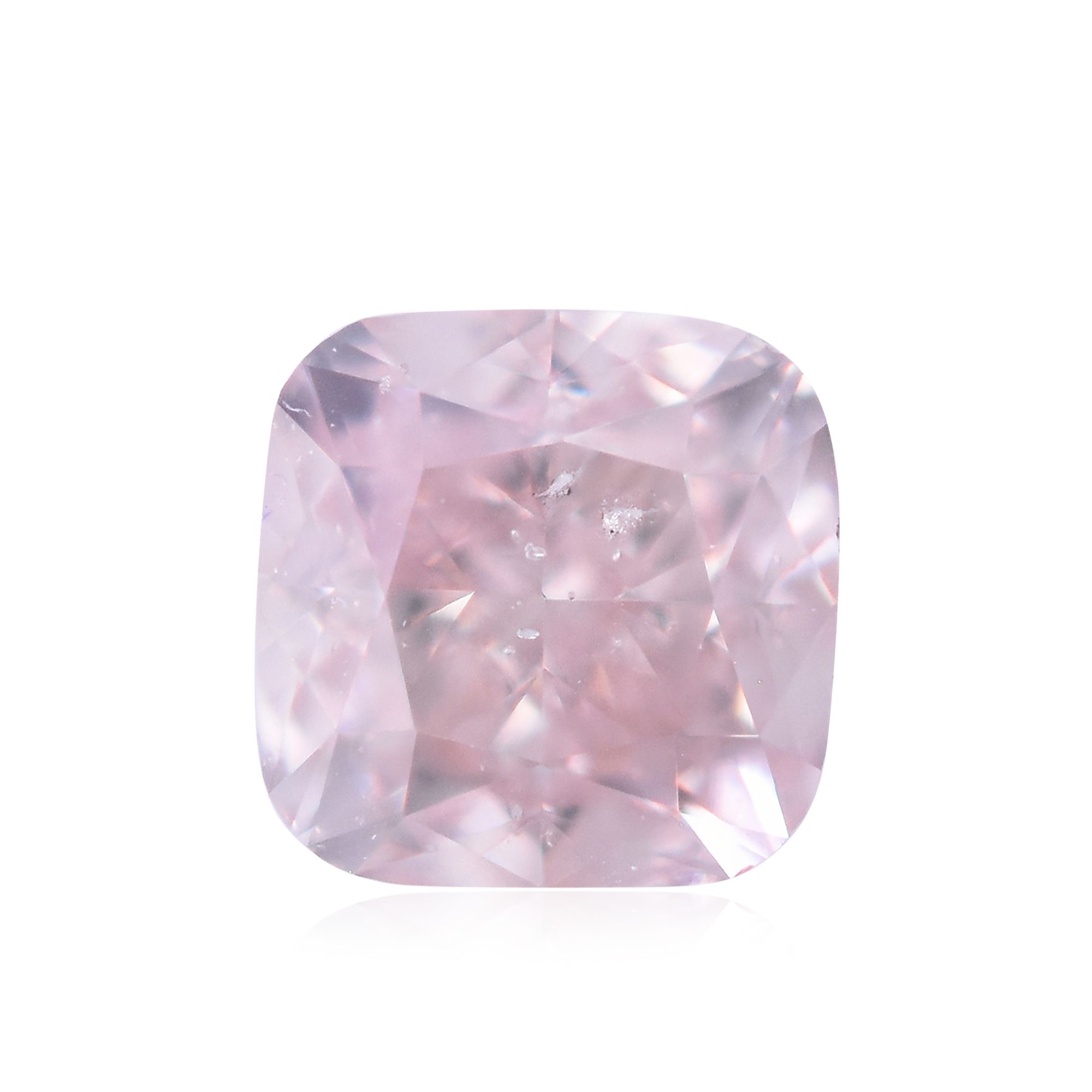 0.2 Carat Cushion brilliant Diamond Fancy Light Orangey Pink SI2