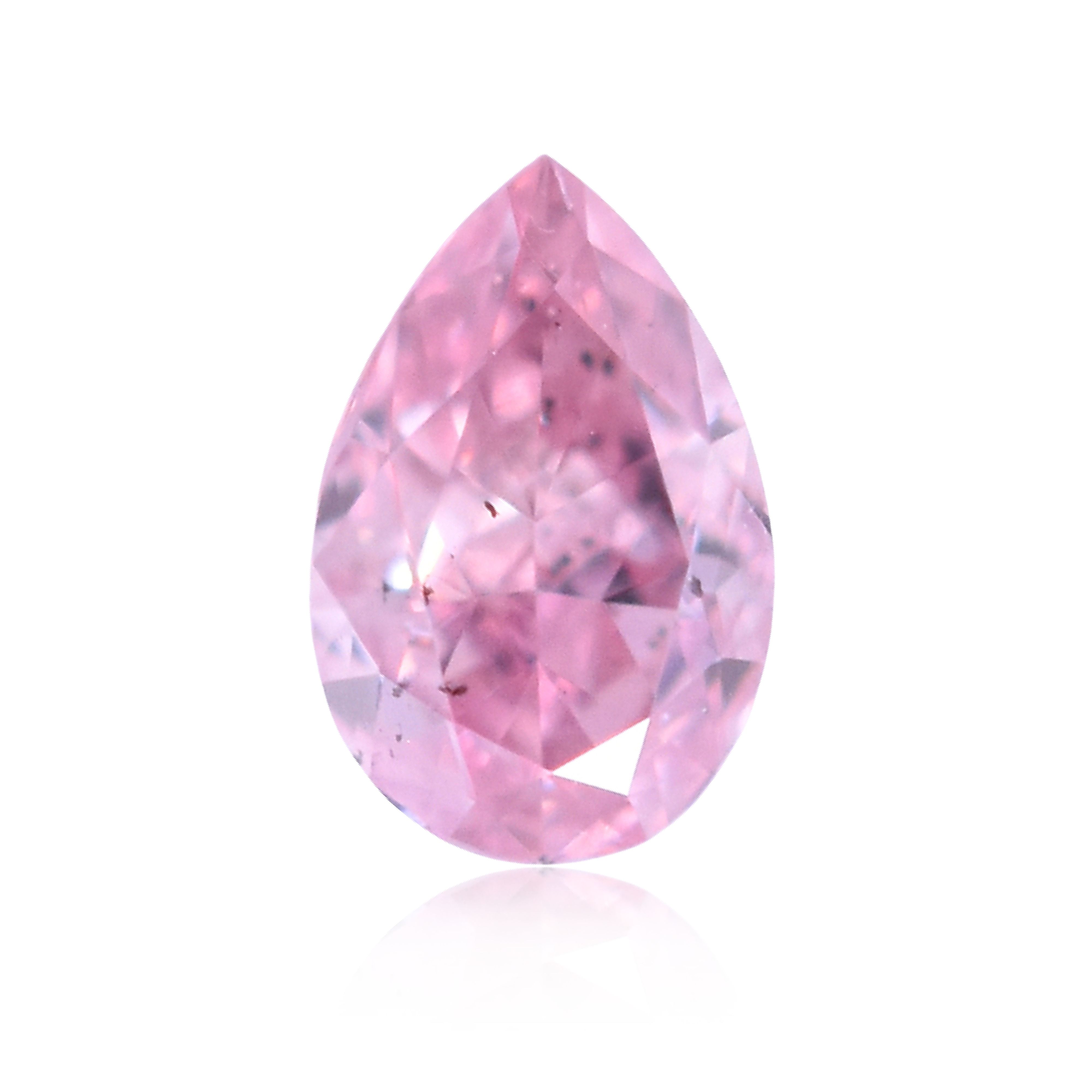 0.13 Carat Pear Diamond Fancy Intense Purplish Pink 