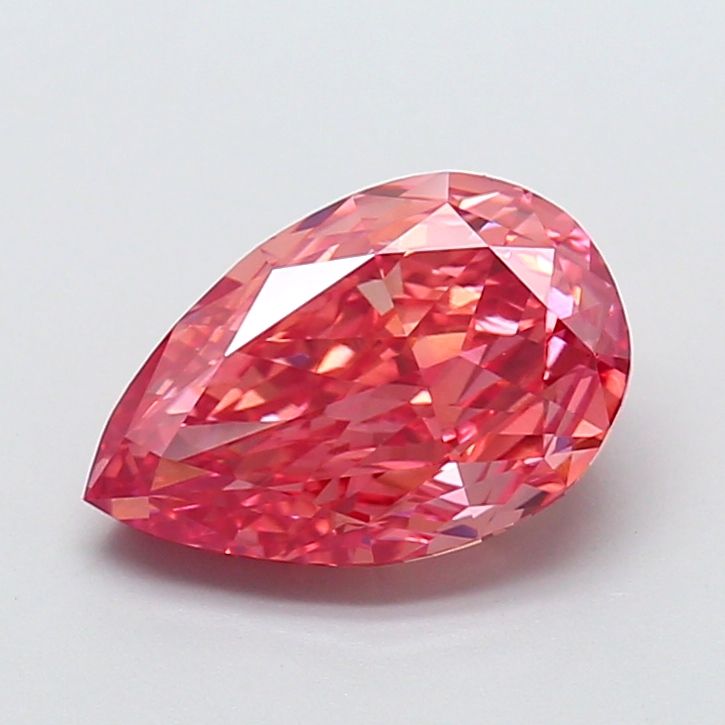 3.08 carat fancy vivid pink VS1 EX Cut IGI pear diamond