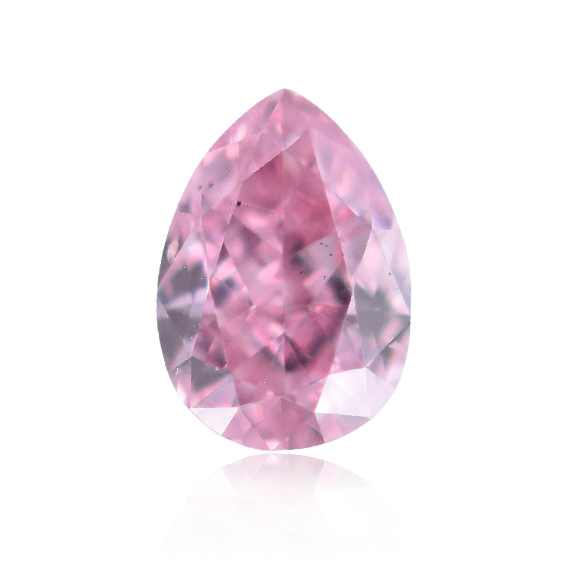 0.1 Carat Pear Diamond Fancy Intense Purplish Pink 