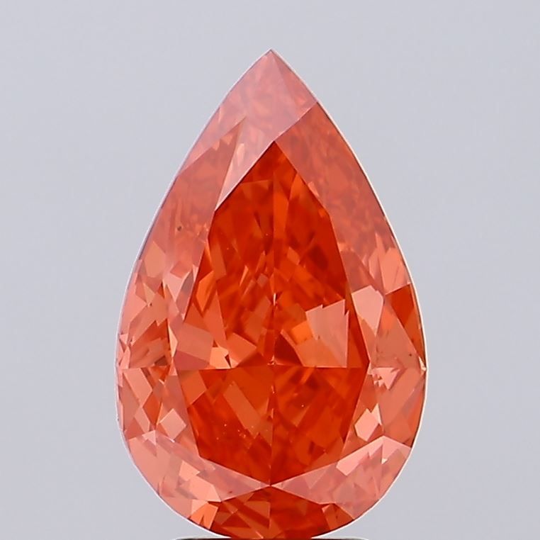 4.41 carat fancy vivid red VS1 EX Cut IGI pear diamond