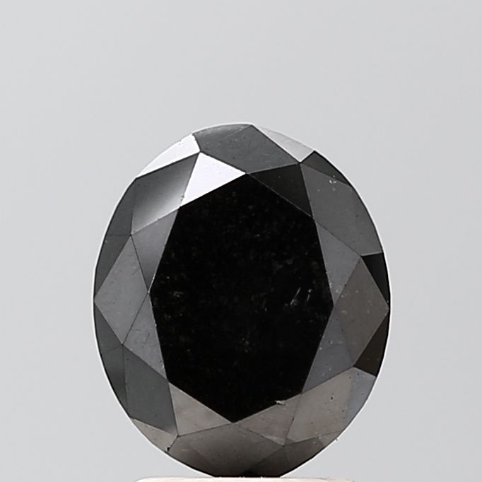 3.04 Carat Oval Diamond Black VVS2