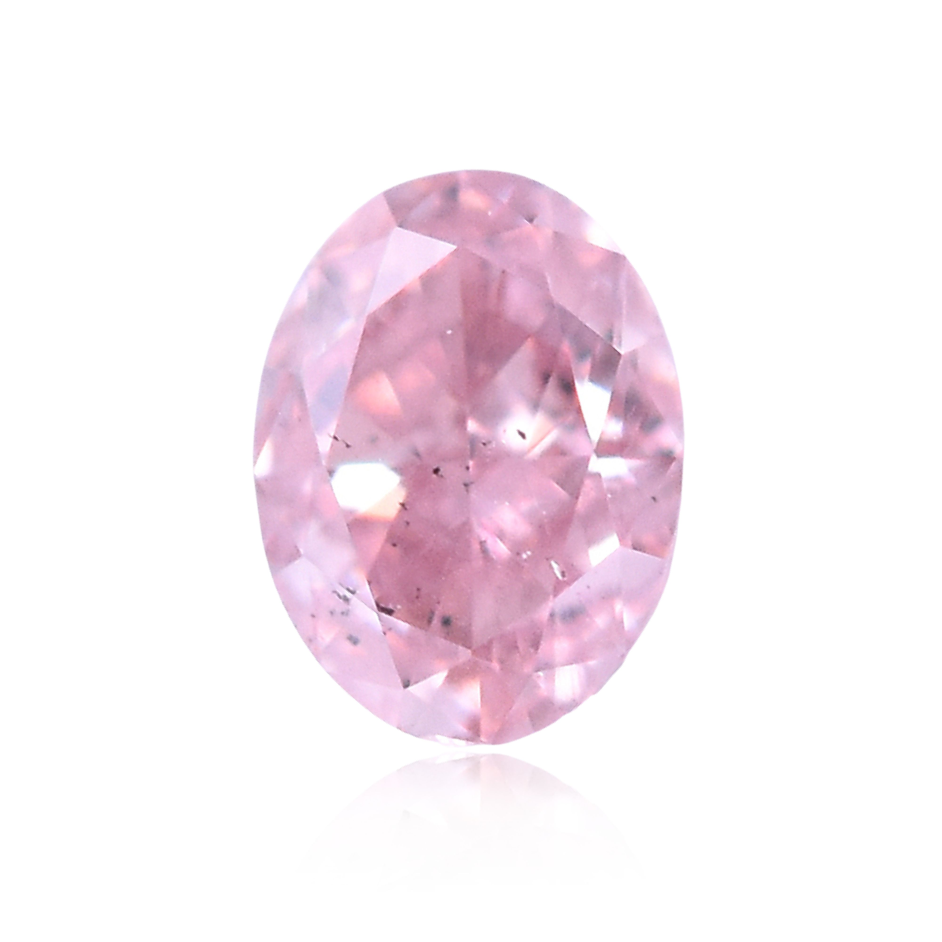 0.14 Carat Oval Diamond Fancy Intense  Pink 