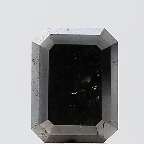 2.11 Carat Emerald Diamond Fancy Black VS2