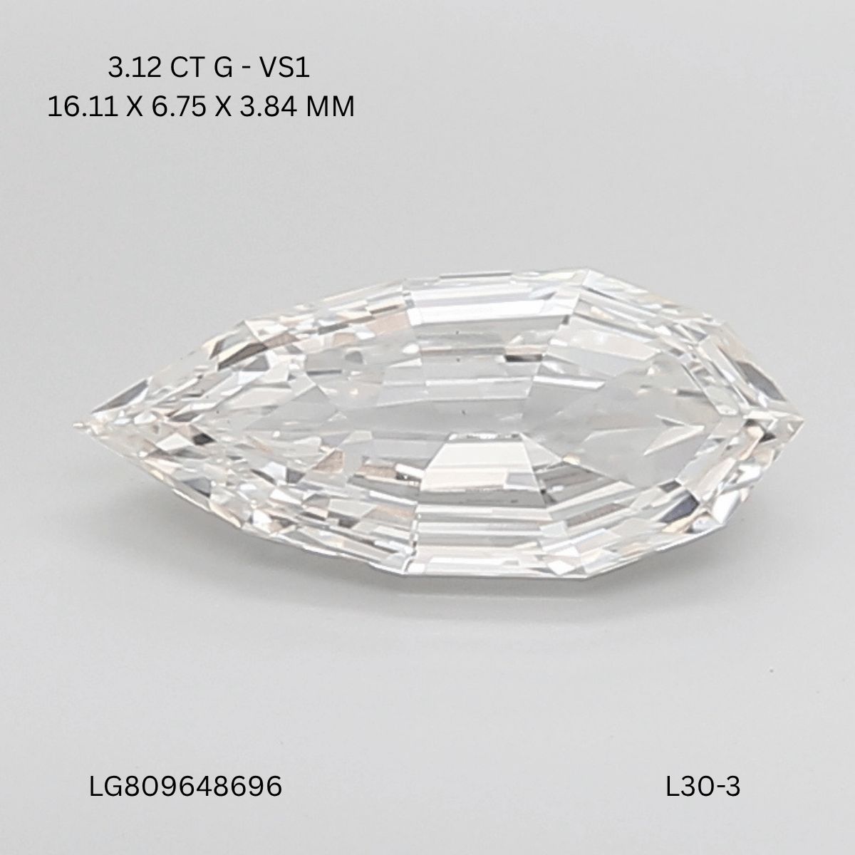 3.12 ct Pear diamond