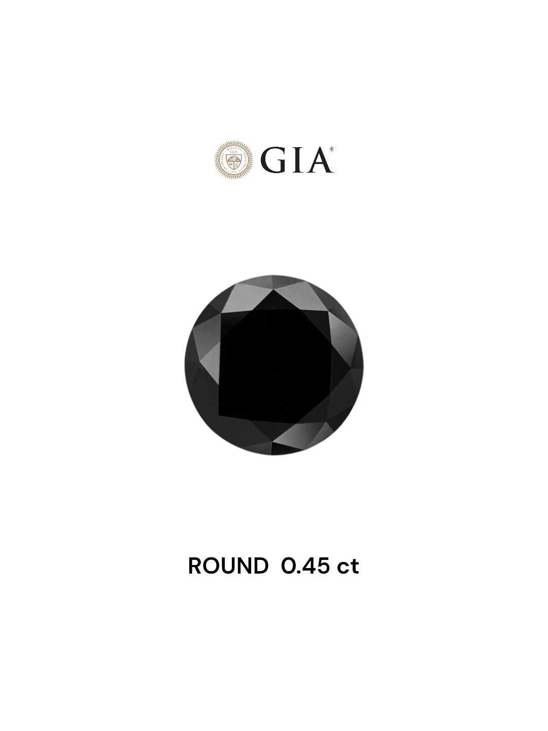 0.45 Carat Round Diamond Fancy Black VVS2