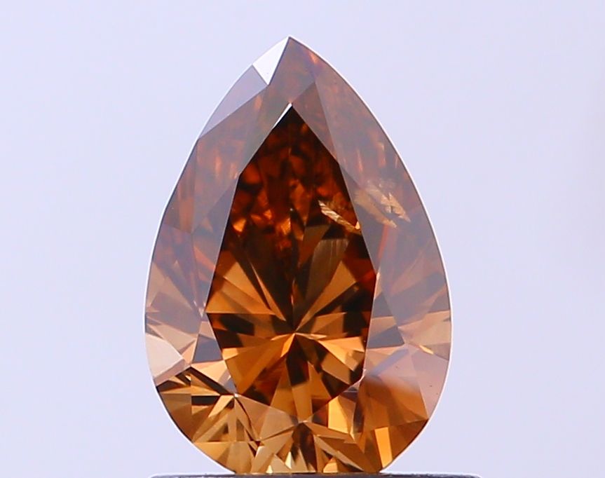 1.01 Carat Pear Diamond Fancy Brown SI1