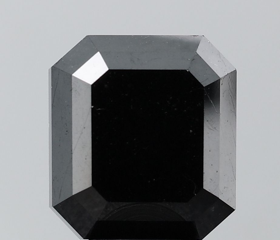 8.76 Carat Emerald Diamond Black VS1