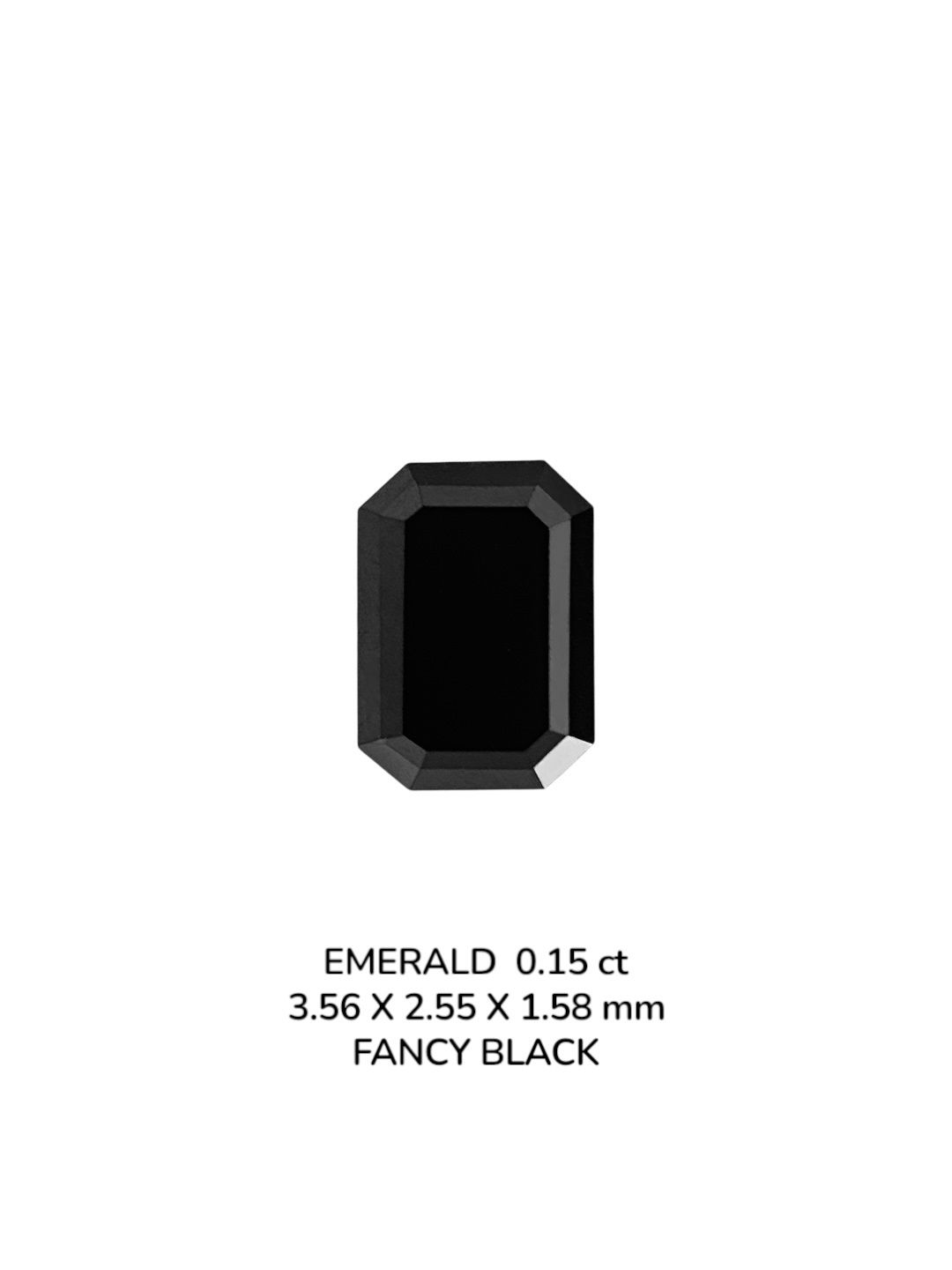 0.15ct Emerald BLACK VVS2