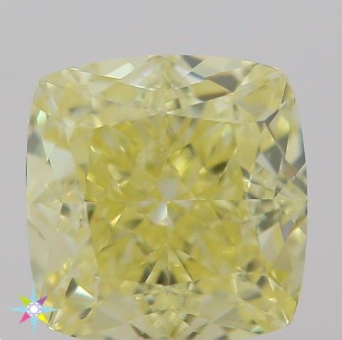 0.53 Carat Cushion brilliant Diamond Fancy  Yellow VS2