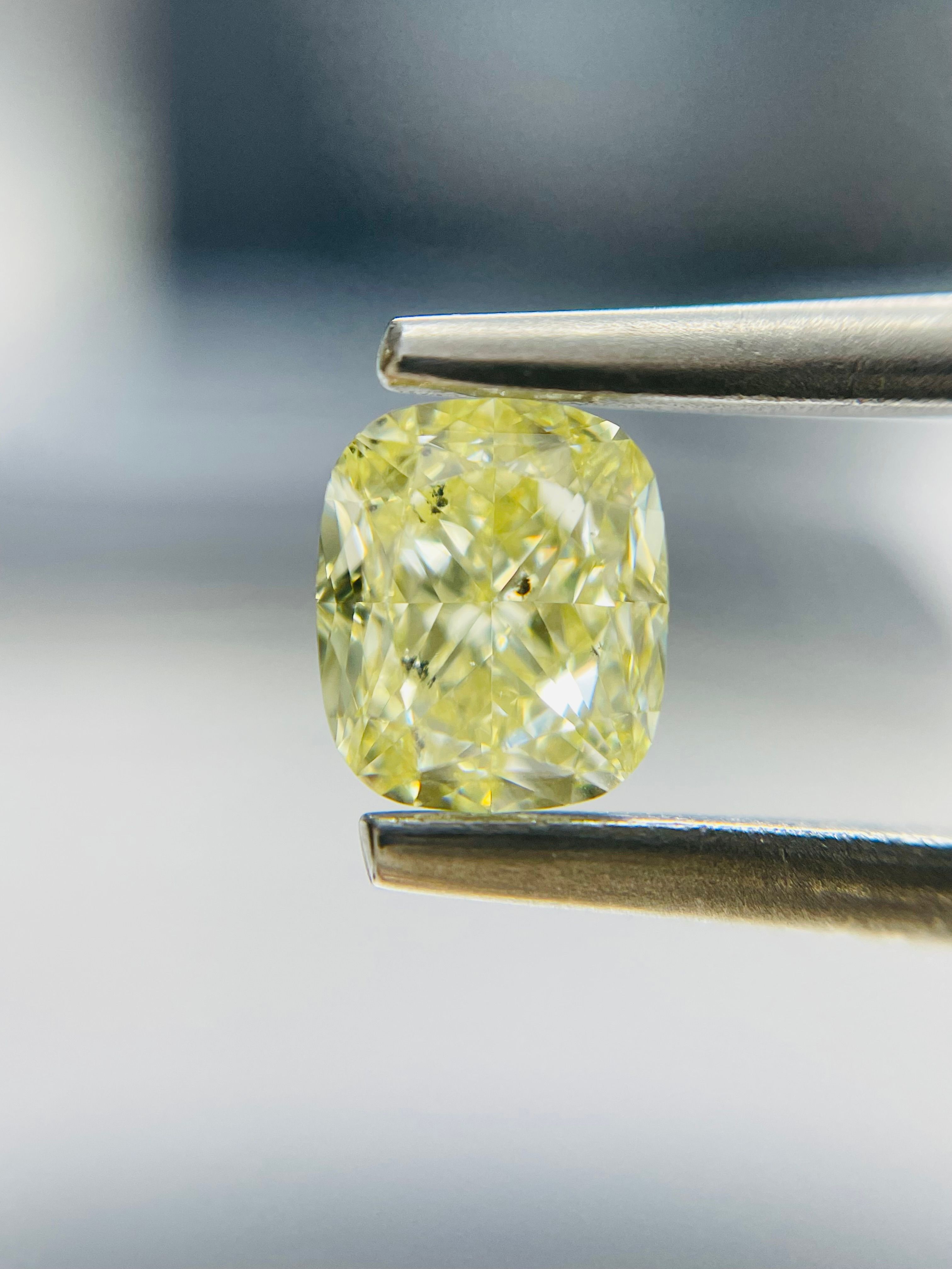 1.16 Carat Cushion modified Diamond Fancy Light Yellow SI2