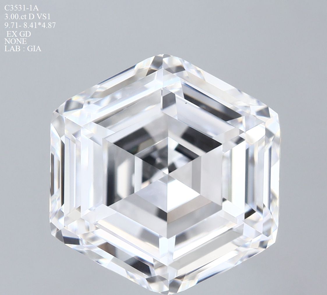 3 ct Hexagonal Diamond