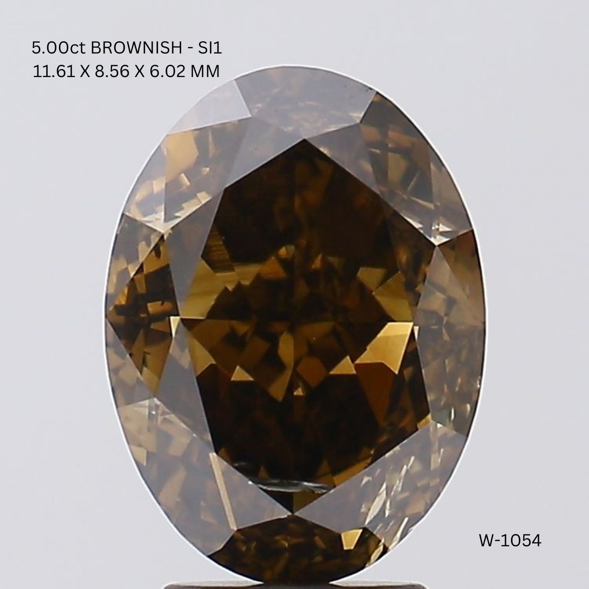 5 Carat Oval Diamond Brown SI1