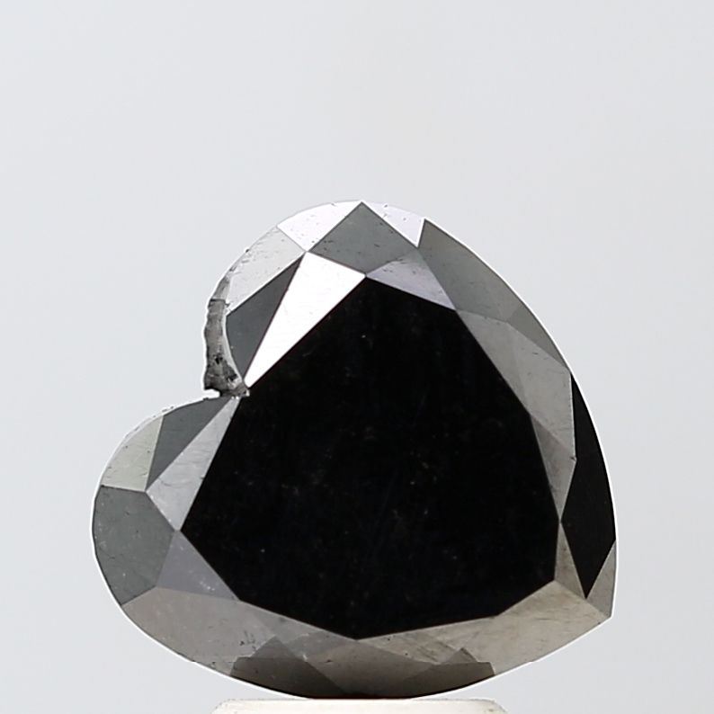 5.79 Carat Heart Diamond Black VVS2