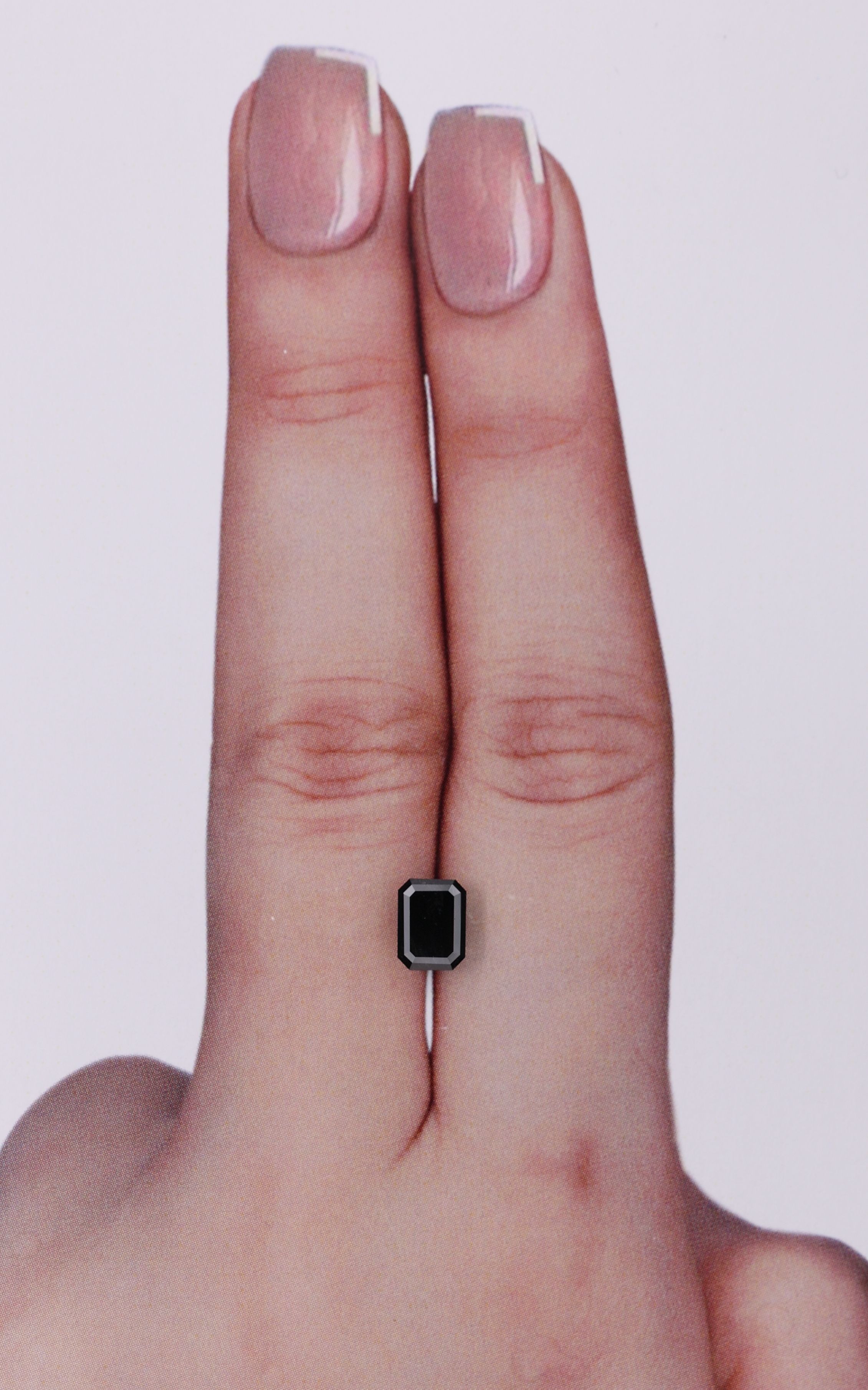 0.78 Carat Emerald Diamond Fancy Black VVS2