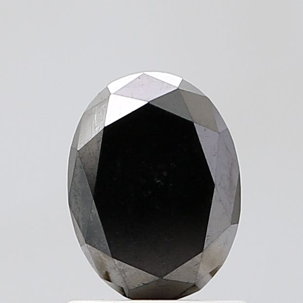 1.51 Carat Oval Diamond Fancy Black VVS2