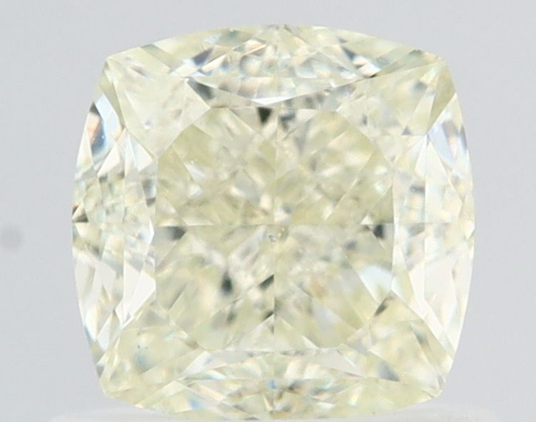 1 Carat Cushion brilliant Diamond Fancy Light Green Yellow SI1