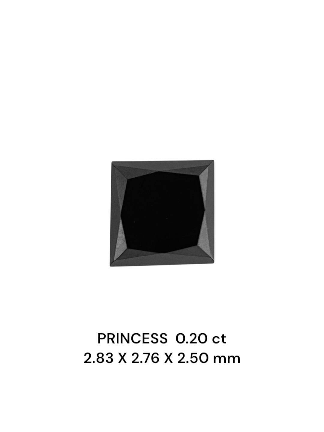 0.2 Carat Princess Diamond Fancy Black VVS2