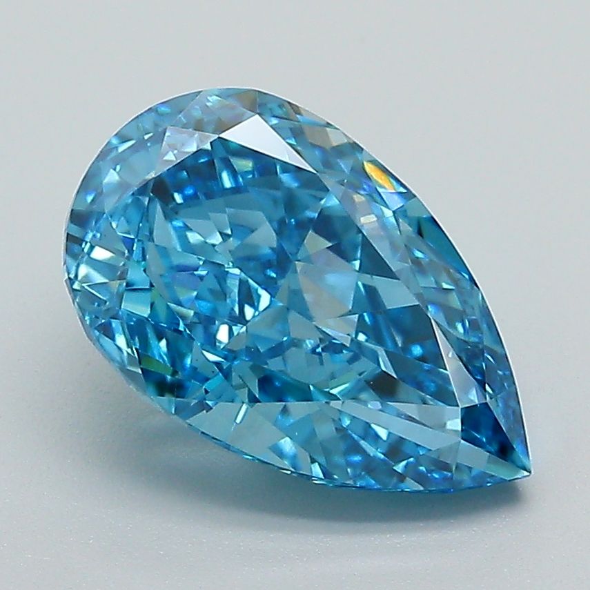 dimend SCAASI 2.63 Carat Blue-VS1 Ideal Pear Cut Diamond