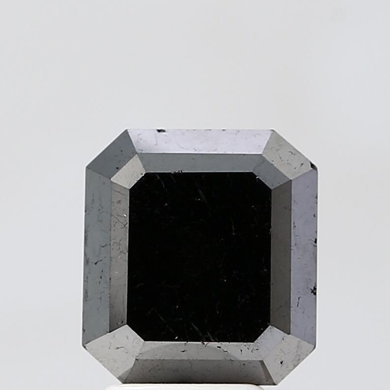 4.18 Carat Emerald Diamond Fancy Black VS2
