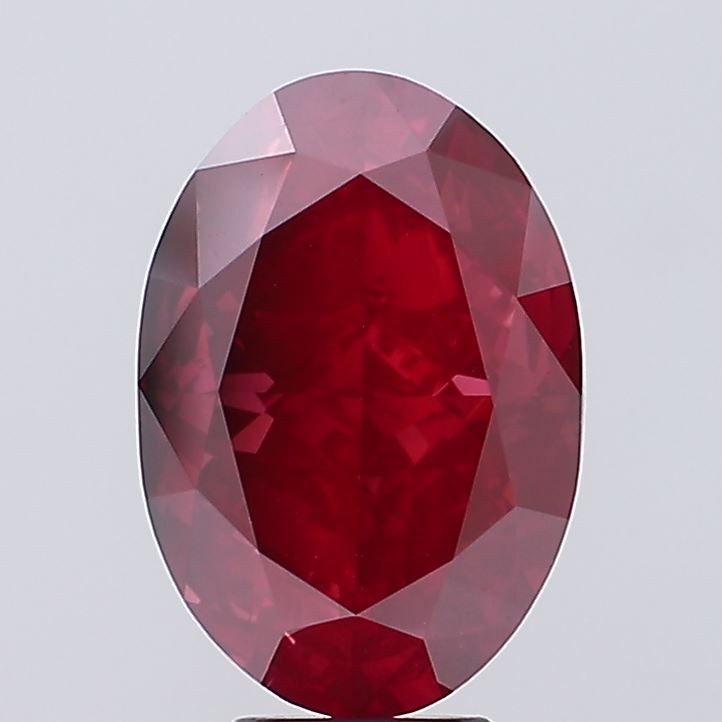 7.54 carat fancy vivid red VS1 EX Cut IGI oval diamond