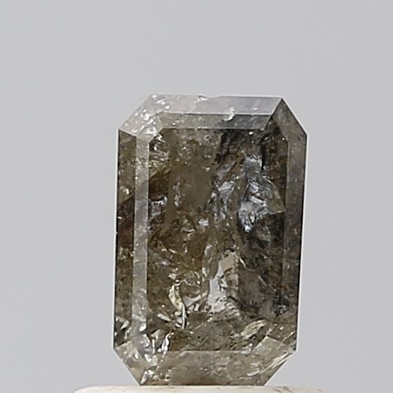 0.74 Carat Emerald Diamond Salt and Pepper VVS2