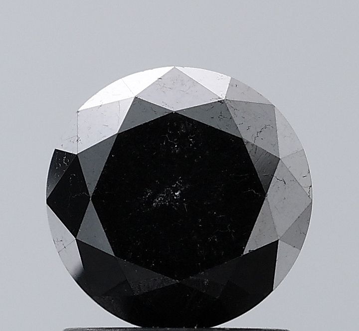 1.72 Carat Round Diamond Black VS2